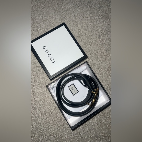 NWOT black leather Gucci belt - Picture 2 of 5